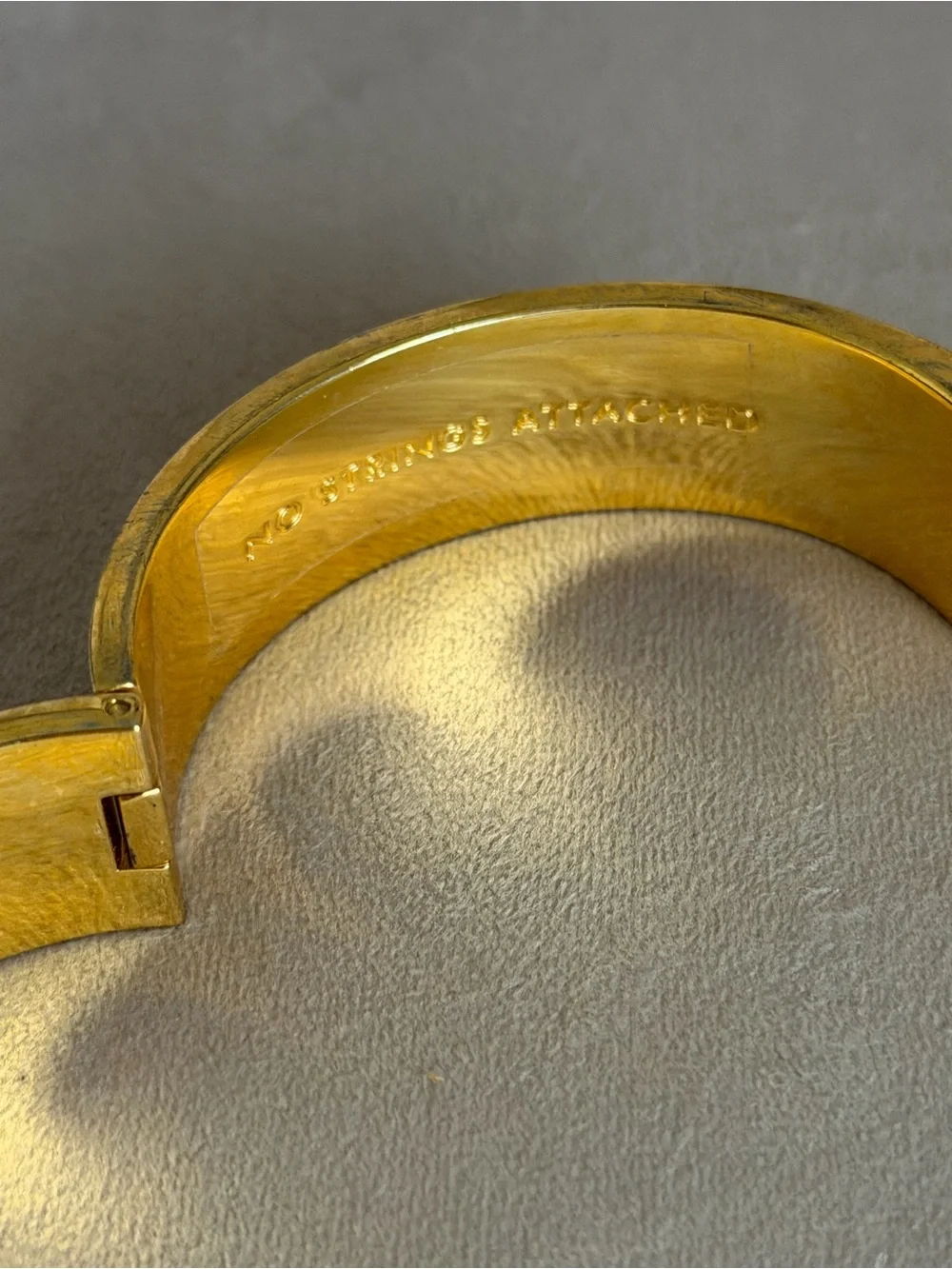 kate spade Gold Black & White Striped Bangle Bracelet